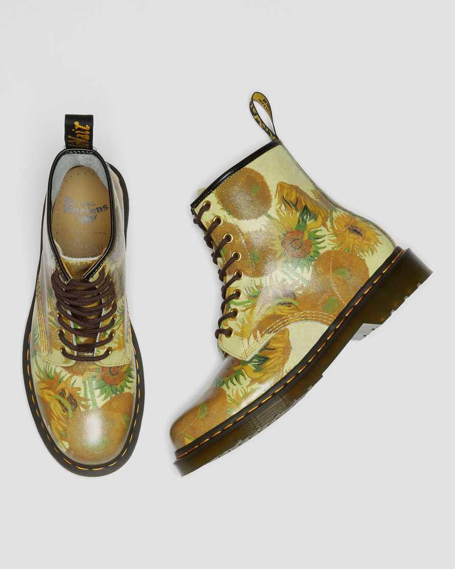 Dr Martens 1460 The National Gallery Van Gogh Lace Up Naisten Nilkkurit Keltainen  Suomi |  9014ZDHUY