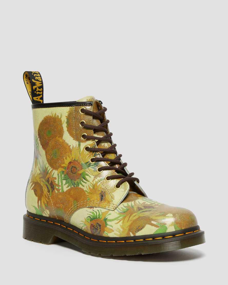 Dr Martens 1460 The National Gallery Van Gogh Lace Up Naisten Nilkkurit Keltainen  Suomi |  9014ZDHUY