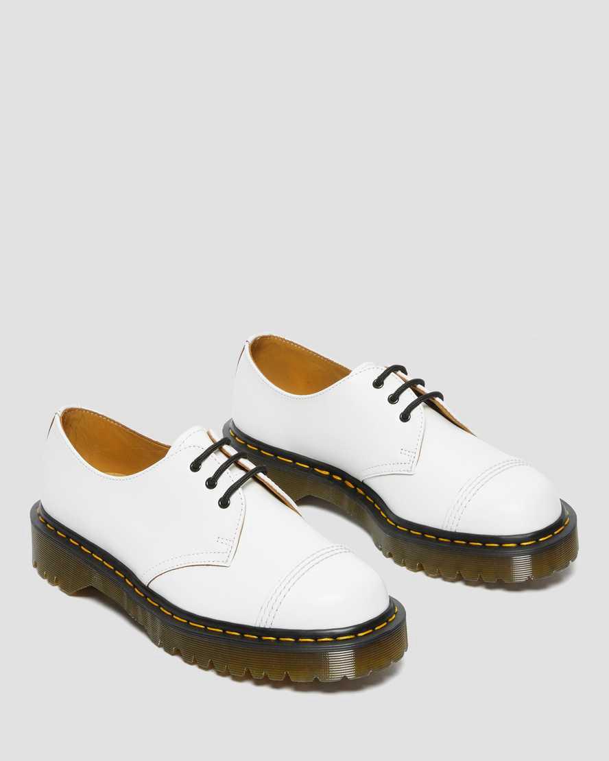 Dr Martens 1461 Bex Made in England Toe Cap Oxford Naisten Platform Kengät Valkoinen  Suomi |  4031MFDQB