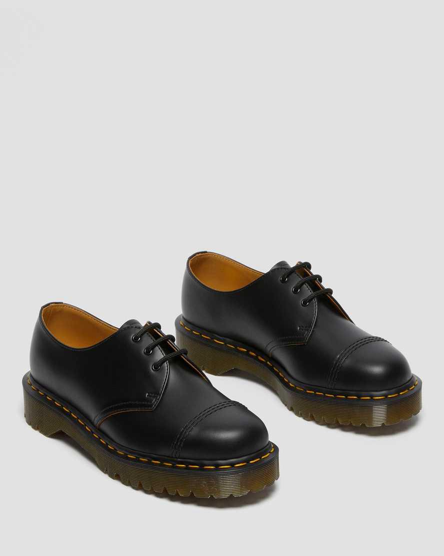 Dr Martens 1461 Bex Made in England Toe Cap Oxford Naisten Platform Kengät Mustat  Suomi |  4763IRDWT