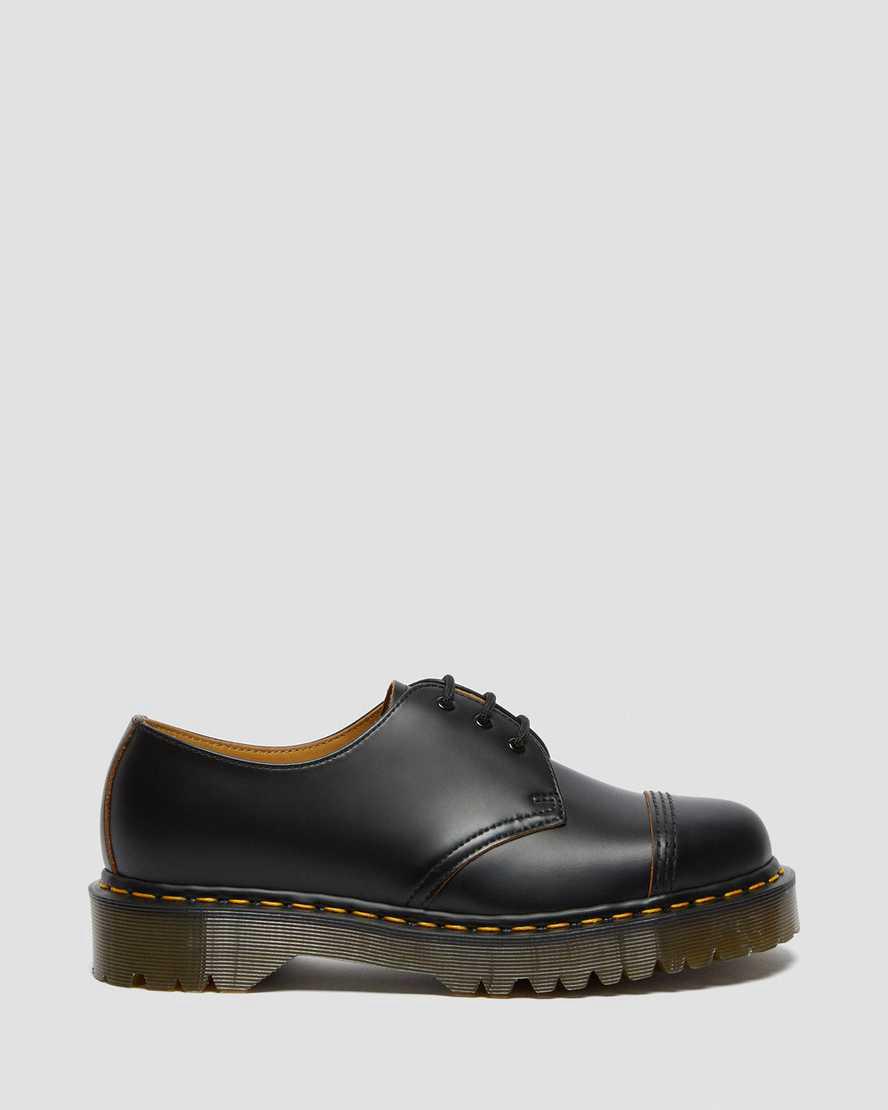 Dr Martens 1461 Bex Made in England Toe Cap Oxford Naisten Platform Kengät Mustat  Suomi |  4763IRDWT