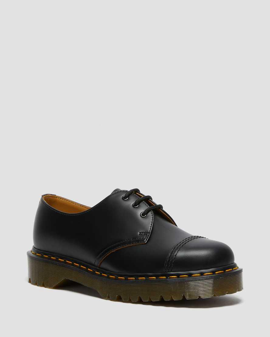 Dr Martens 1461 Bex Made in England Toe Cap Oxford Naisten Platform Kengät Mustat  Suomi |  4763IRDWT