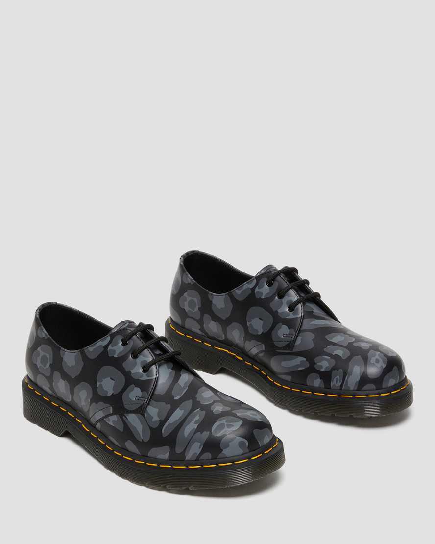 Dr Martens 1461 Distorted Leopard Print Naisten Oxford Kengät Mustat  Suomi |  2738LRPZV