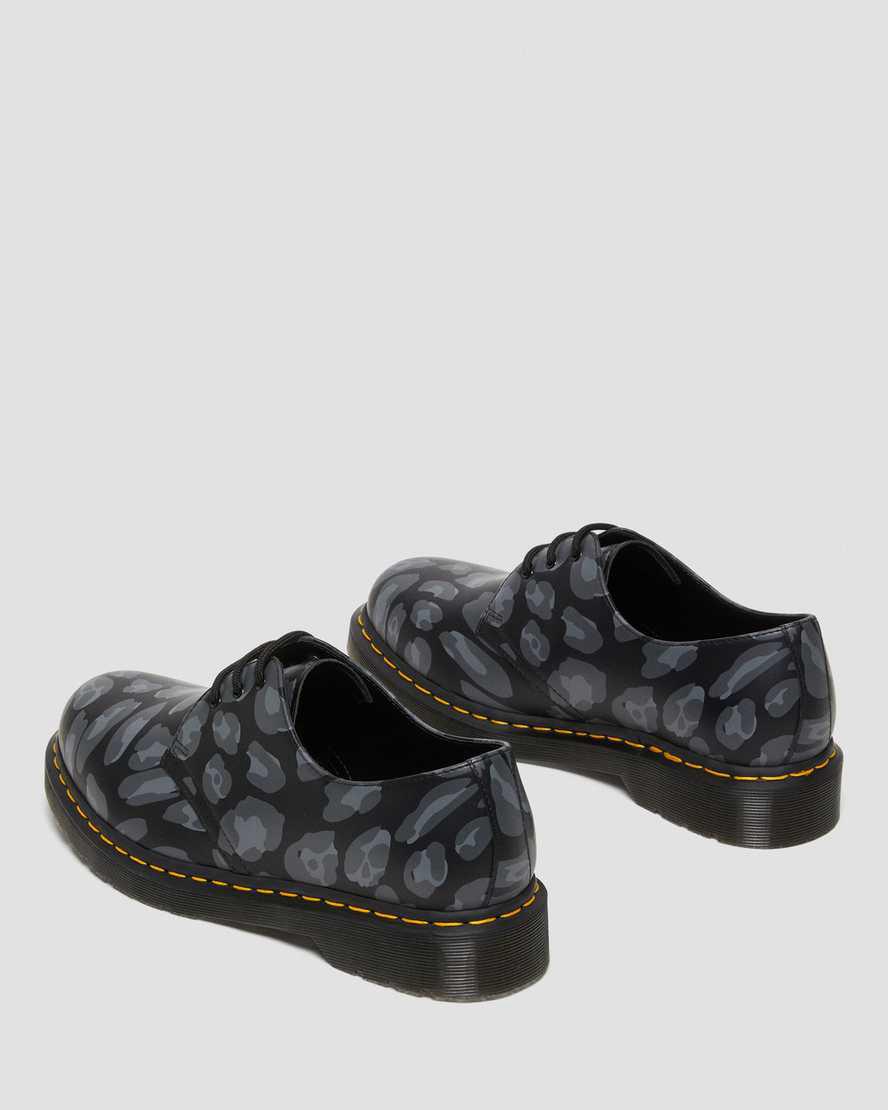 Dr Martens 1461 Distorted Leopard Print Naisten Oxford Kengät Mustat  Suomi |  2738LRPZV