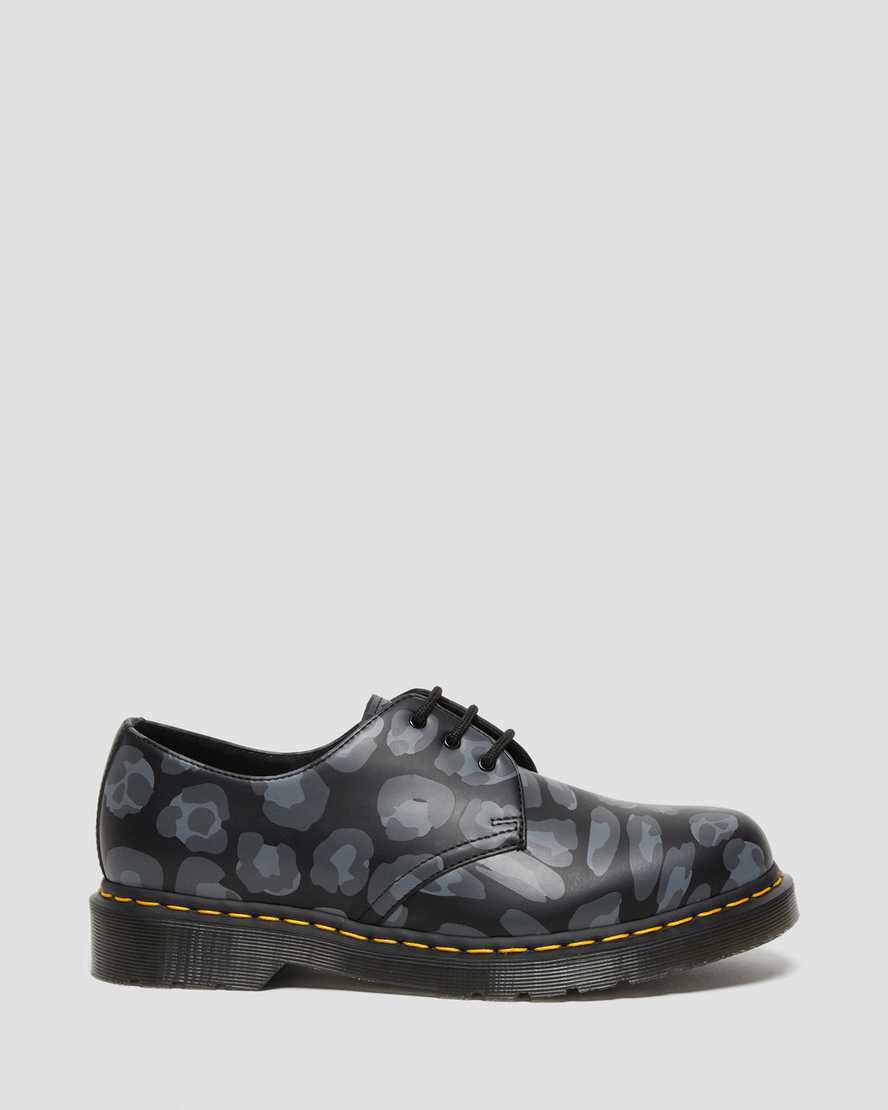 Dr Martens 1461 Distorted Leopard Print Naisten Oxford Kengät Mustat  Suomi |  2738LRPZV