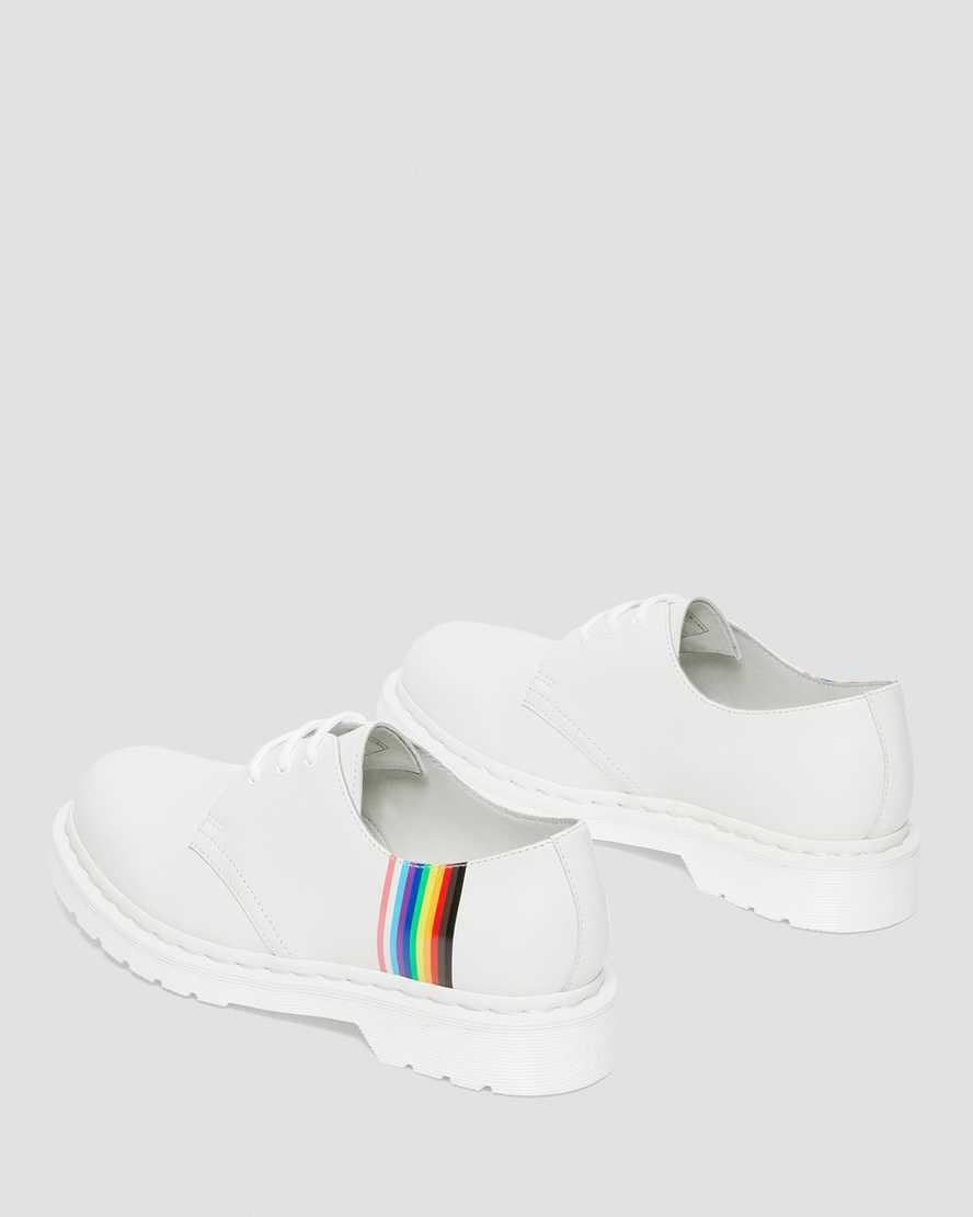 Dr Martens 1461 For Pride Smooth Leather Naisten Oxford Kengät Valkoinen  Suomi |  1428WPEQI