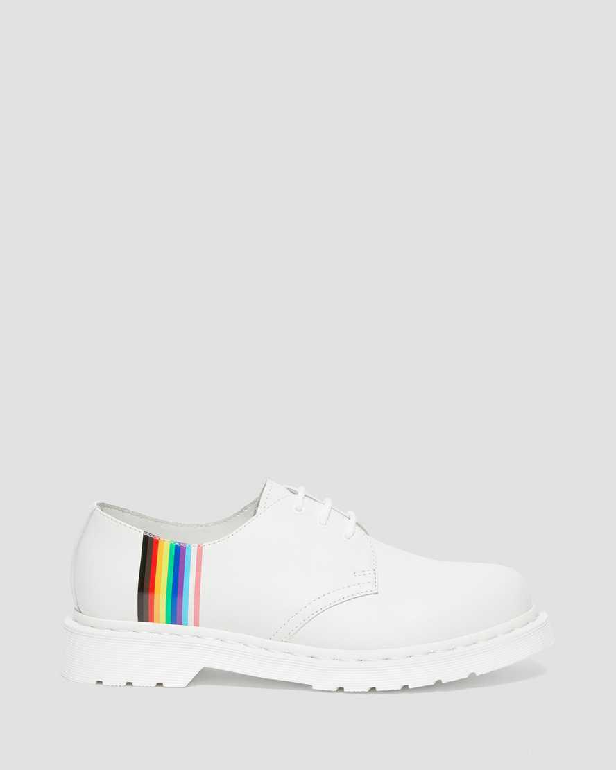 Dr Martens 1461 For Pride Smooth Leather Naisten Oxford Kengät Valkoinen  Suomi |  1428WPEQI