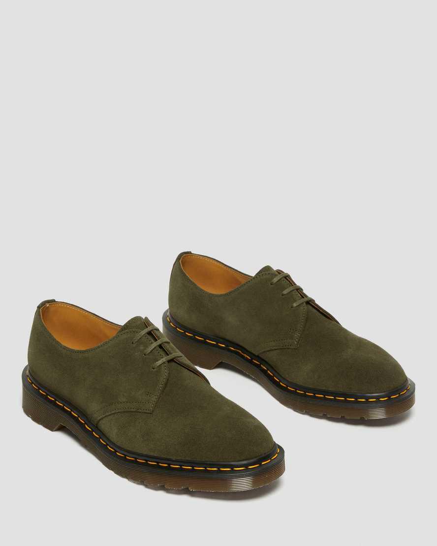 Dr Martens 1461 Made in England Buck Suede Naisten Oxford Kengät Vihreä  Suomi |  1680TQRVX