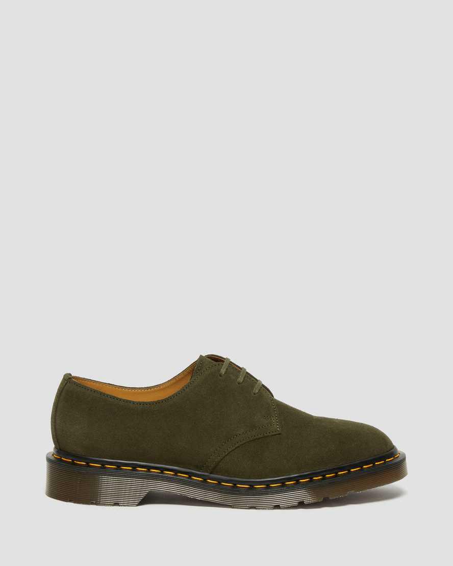 Dr Martens 1461 Made in England Buck Suede Naisten Oxford Kengät Vihreä  Suomi |  1680TQRVX