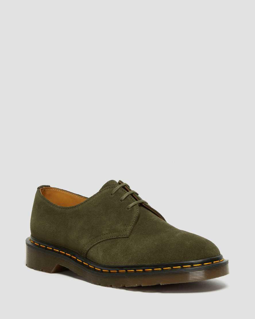 Dr Martens 1461 Made in England Buck Suede Naisten Oxford Kengät Vihreä  Suomi |  1680TQRVX