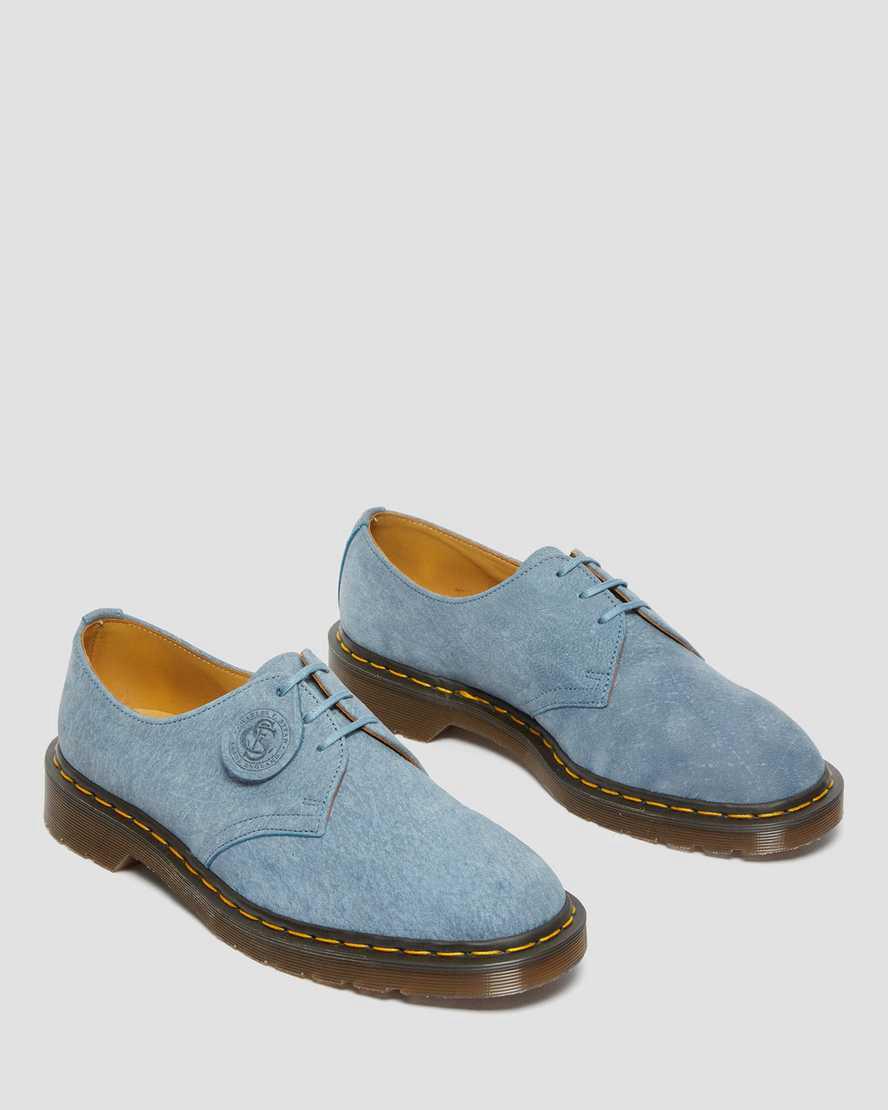 Dr Martens 1461 Made in England Nubuck Leather Naisten Oxford Kengät Sininen  Suomi |  3896QXWHT