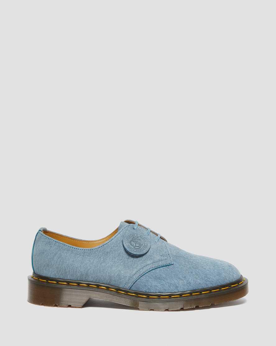 Dr Martens 1461 Made in England Nubuck Leather Naisten Oxford Kengät Sininen  Suomi |  3896QXWHT