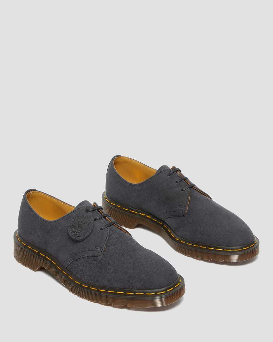 Dr Martens 1461 Made in England Nubuck Leather Naisten Oxford Kengät Mustat  Suomi |  6732DFRJI