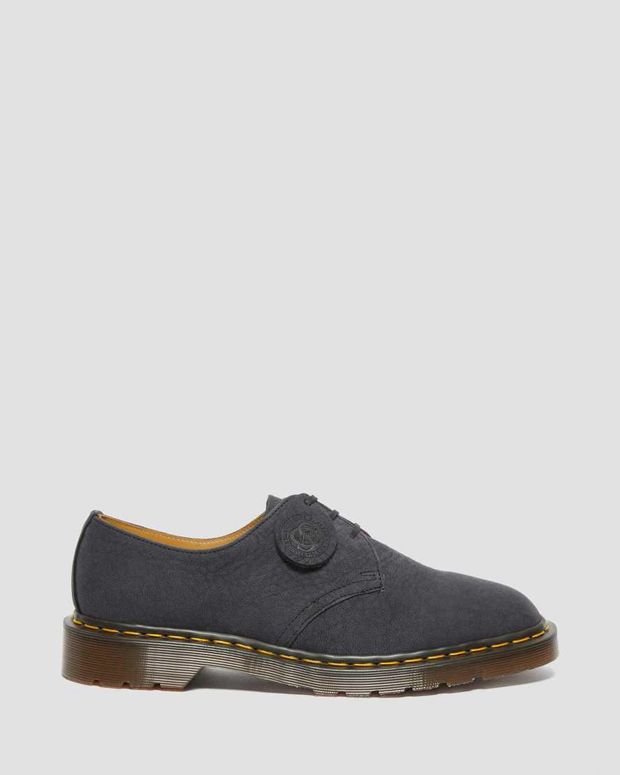 Dr Martens 1461 Made in England Nubuck Leather Naisten Oxford Kengät Mustat  Suomi |  6732DFRJI