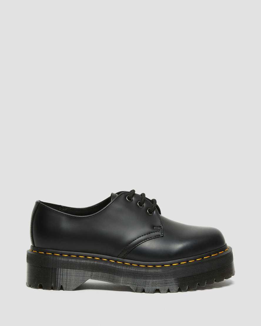 Dr Martens 1461 Smooth Leather Naisten Platform Kengät Mustat  Suomi |  3012WMSCY