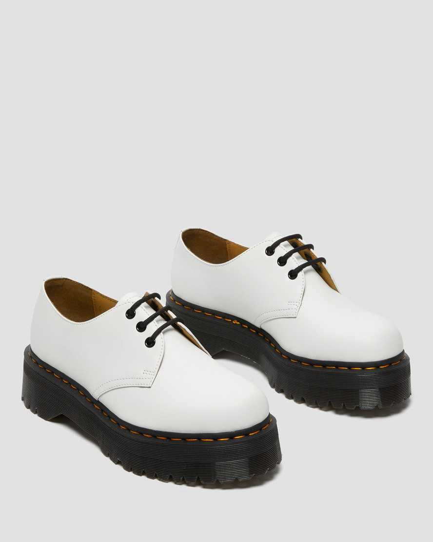 Dr Martens 1461 Smooth Leather Platform Naisten Oxford Kengät Valkoinen  Suomi |  6347LSCGZ