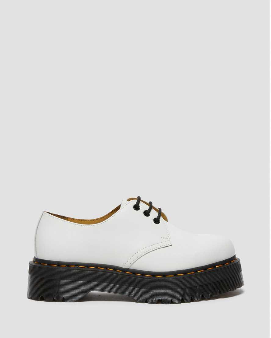 Dr Martens 1461 Smooth Leather Platform Naisten Oxford Kengät Valkoinen  Suomi |  6347LSCGZ