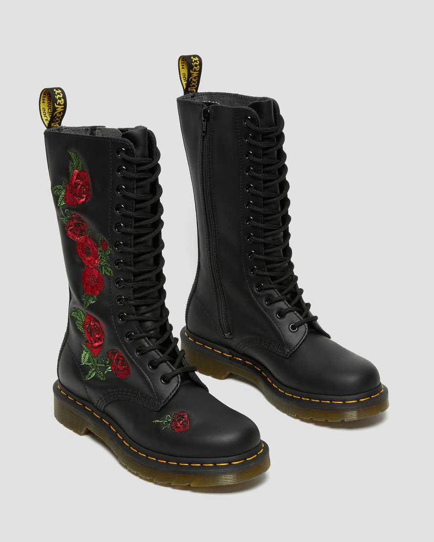 Dr Martens 1914 Vonda Leather Mid Calf Naisten Originals Boots Mustat  Suomi |  7856UBKCW