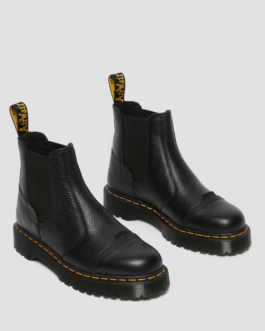 Dr Martens 2976 Bex Faux Fur-Lined Platform Chelsea Naisten Talvisaappaat Mustat  Suomi |  1235JPWNI