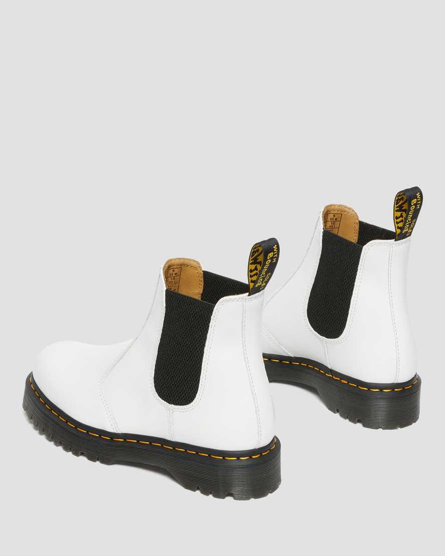 Dr Martens 2976 Bex Smooth Leather Chelsea Naisten Platform Saappaat Valkoinen  Suomi |  9814UFBIT