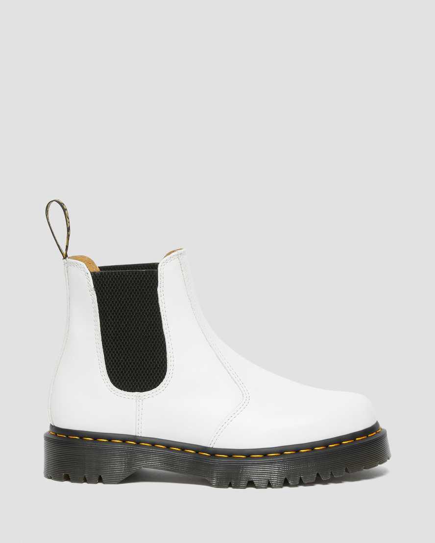 Dr Martens 2976 Bex Smooth Leather Chelsea Naisten Platform Saappaat Valkoinen  Suomi |  9814UFBIT