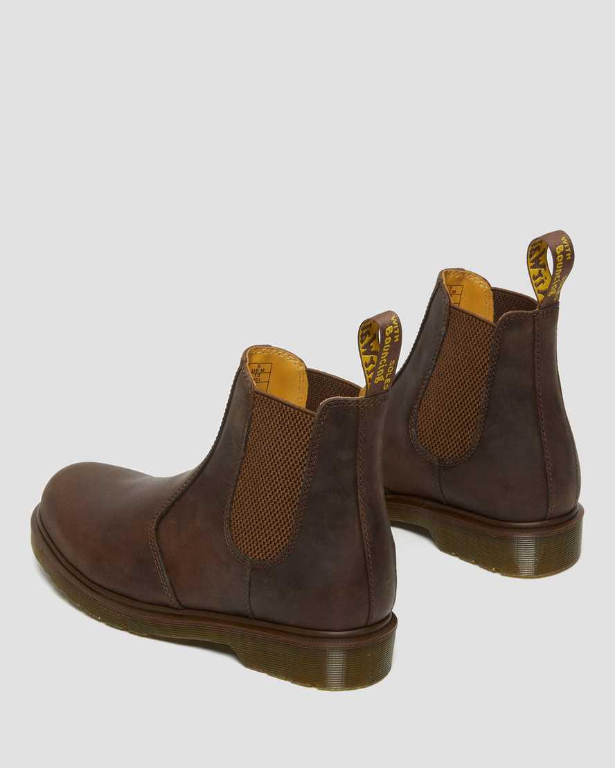 Dr Martens 2976 Crazy Horse Leather Chelsea Miesten Originals Boots Ruskea  Suomi |  0137TEOGX