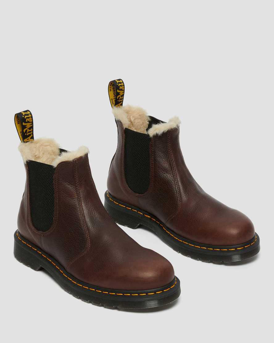 Dr Martens 2976 Faux Fur Lined Chelsea Naisten Talvisaappaat Ruskea  Suomi |  8054DOBLV