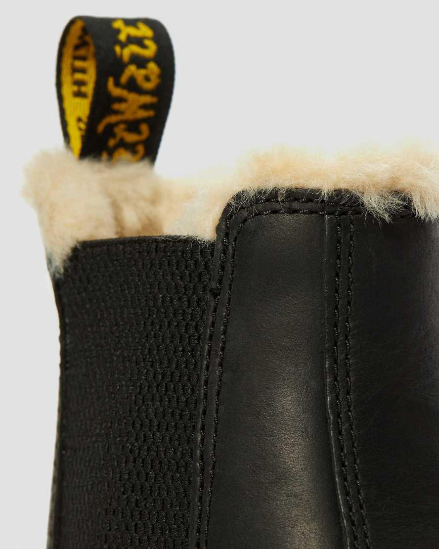 Dr Martens 2976 Faux Fur Lined Chelsea Naisten Talvisaappaat Mustat  Suomi |  8372QFMOC