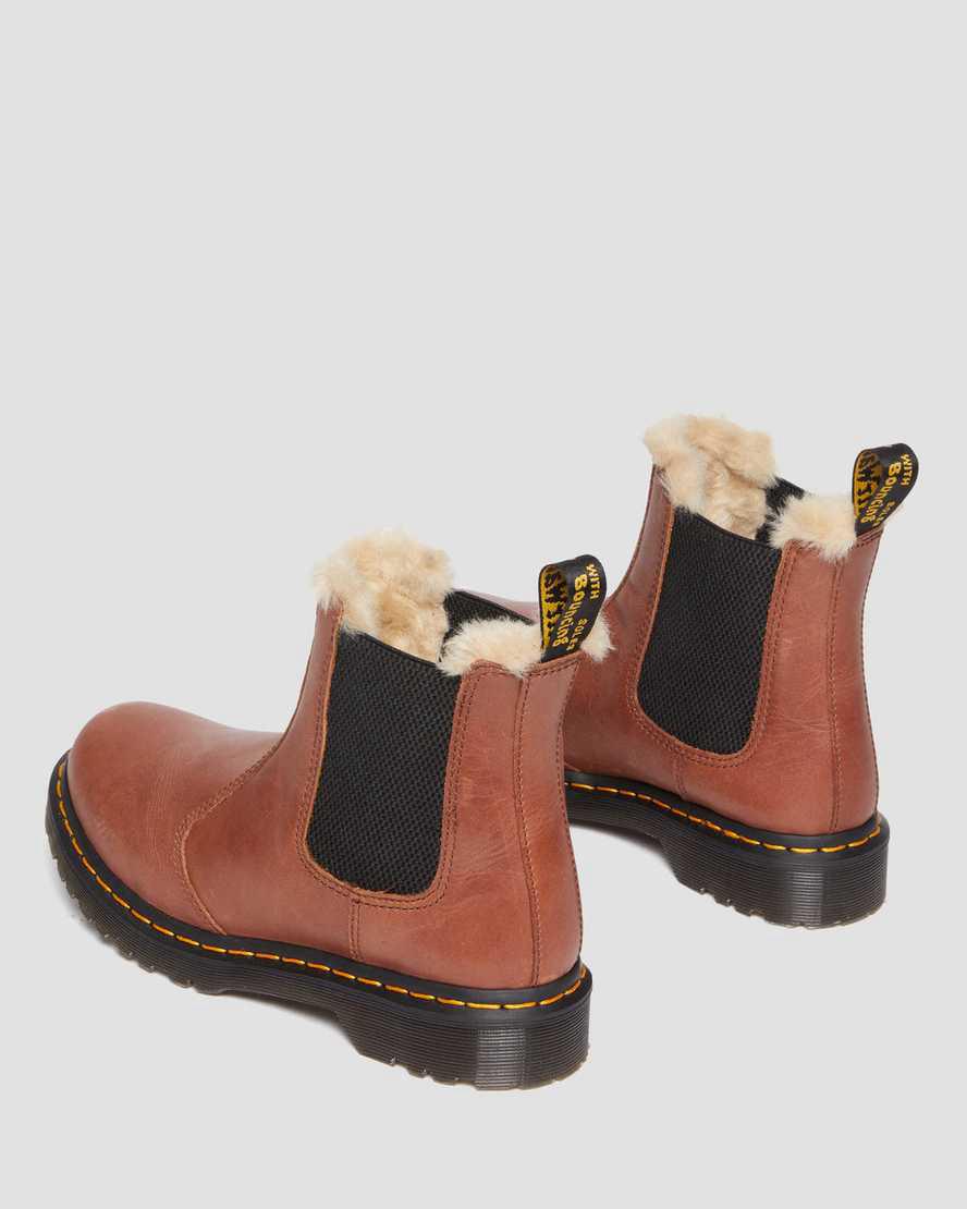 Dr Martens 2976 Leonore Faux Fur-Lined Chelsea Naisten Talvisaappaat Ruskea  Suomi |  1705KBGPT