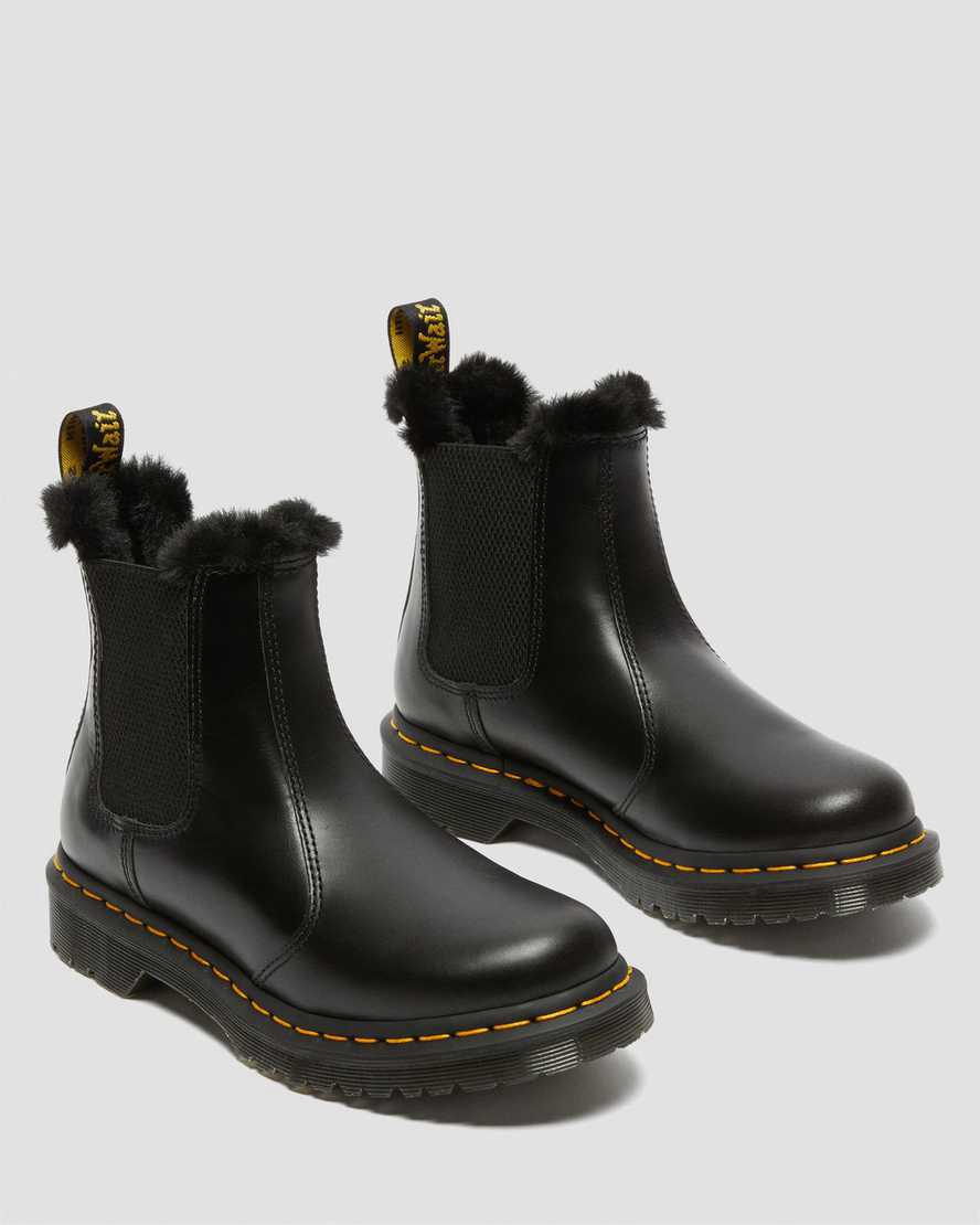 Dr Martens 2976 Leonore Faux Fur Lined Chelsea Naisten Nilkkurit Tummanharmaat  Suomi |  5307MLWAD