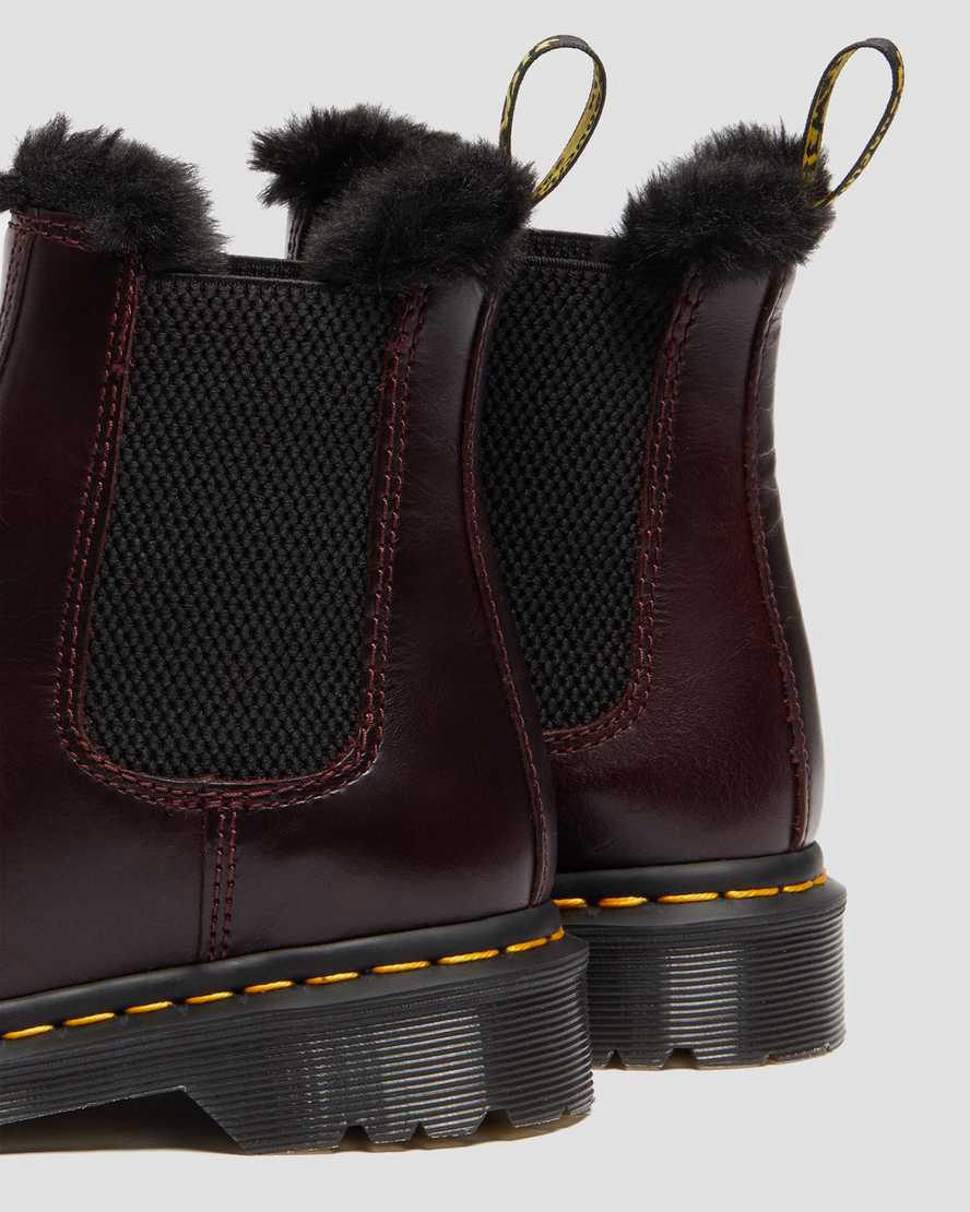 Dr Martens 2976 Leonore Faux Fur Lined Chelsea Naisten Nilkkurit Viininpunainen  Suomi |  7206LUPTO