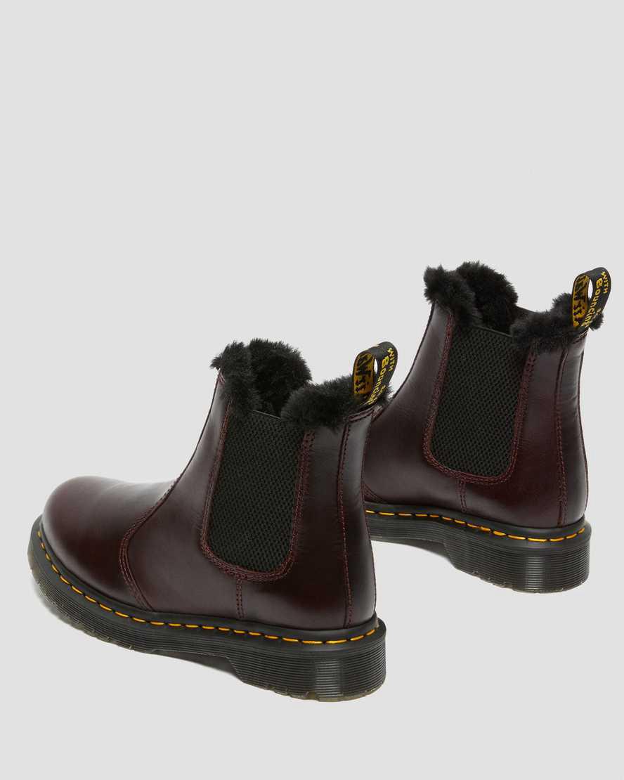 Dr Martens 2976 Leonore Faux Fur Lined Chelsea Naisten Nilkkurit Viininpunainen  Suomi |  7206LUPTO