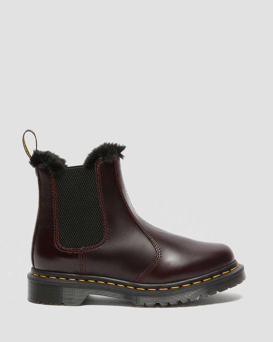 Dr Martens 2976 Leonore Faux Fur Lined Chelsea Naisten Nilkkurit Viininpunainen  Suomi |  7206LUPTO