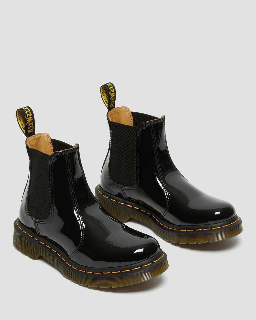 Dr Martens 2976 Patent Leather Naisten Chelsea Saappaat Mustat  Suomi |  1924YPRWD