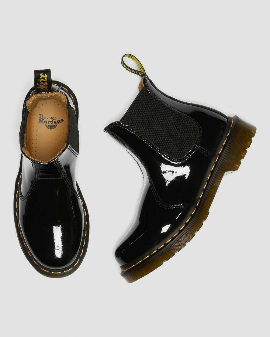 Dr Martens 2976 Patent Leather Naisten Chelsea Saappaat Mustat  Suomi |  1924YPRWD