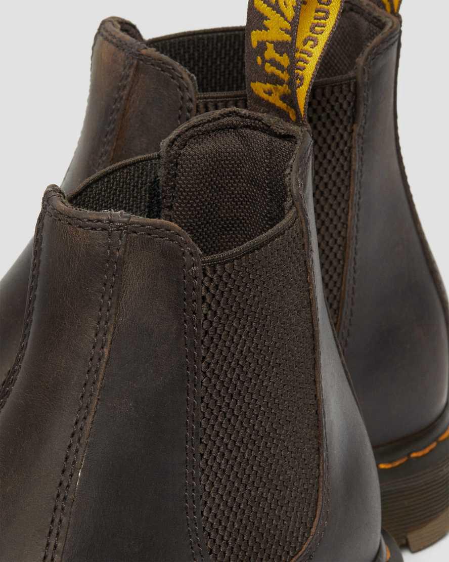 Dr Martens 2976 Slip Resistant Leather Chelsea Naisten Nilkkurit Tummanruskea  Suomi |  3296OJKDL