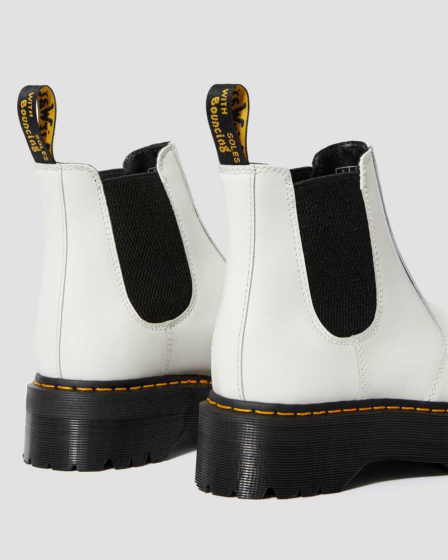 Dr Martens 2976 Smooth Leather Chelsea Naisten Platform Saappaat Valkoinen  Suomi |  5412KQYRV