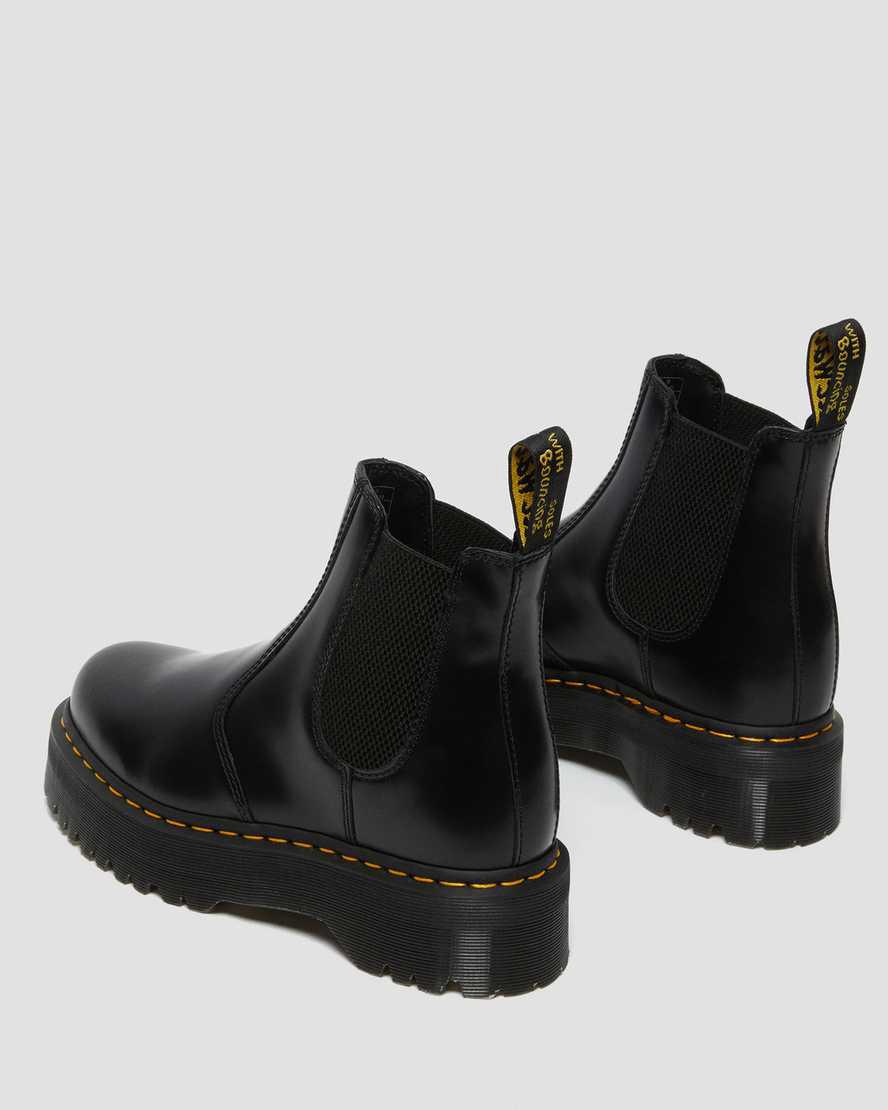 Dr Martens 2976 Smooth Leather Platform Chelsea Naisten Nilkkurit Mustat  Suomi |  0273ITNVM