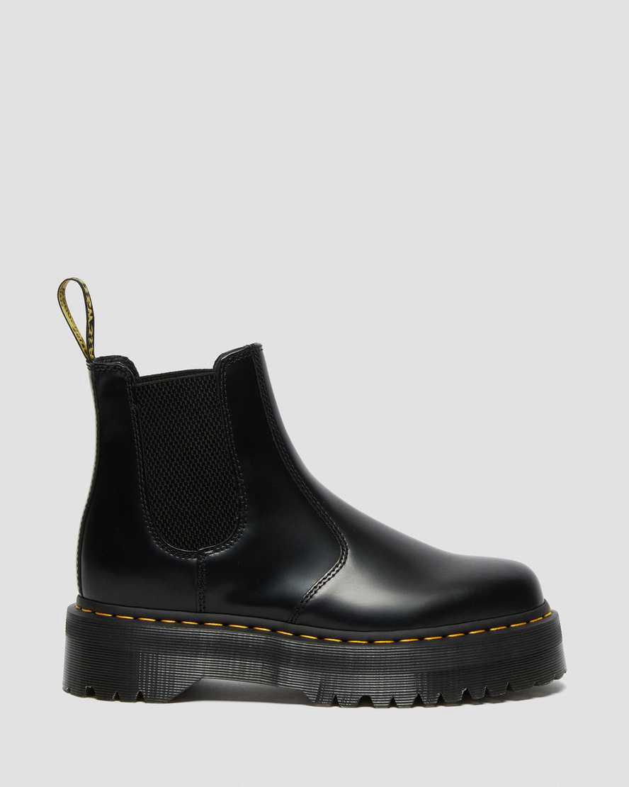 Dr Martens 2976 Smooth Leather Platform Chelsea Naisten Nilkkurit Mustat  Suomi |  0273ITNVM