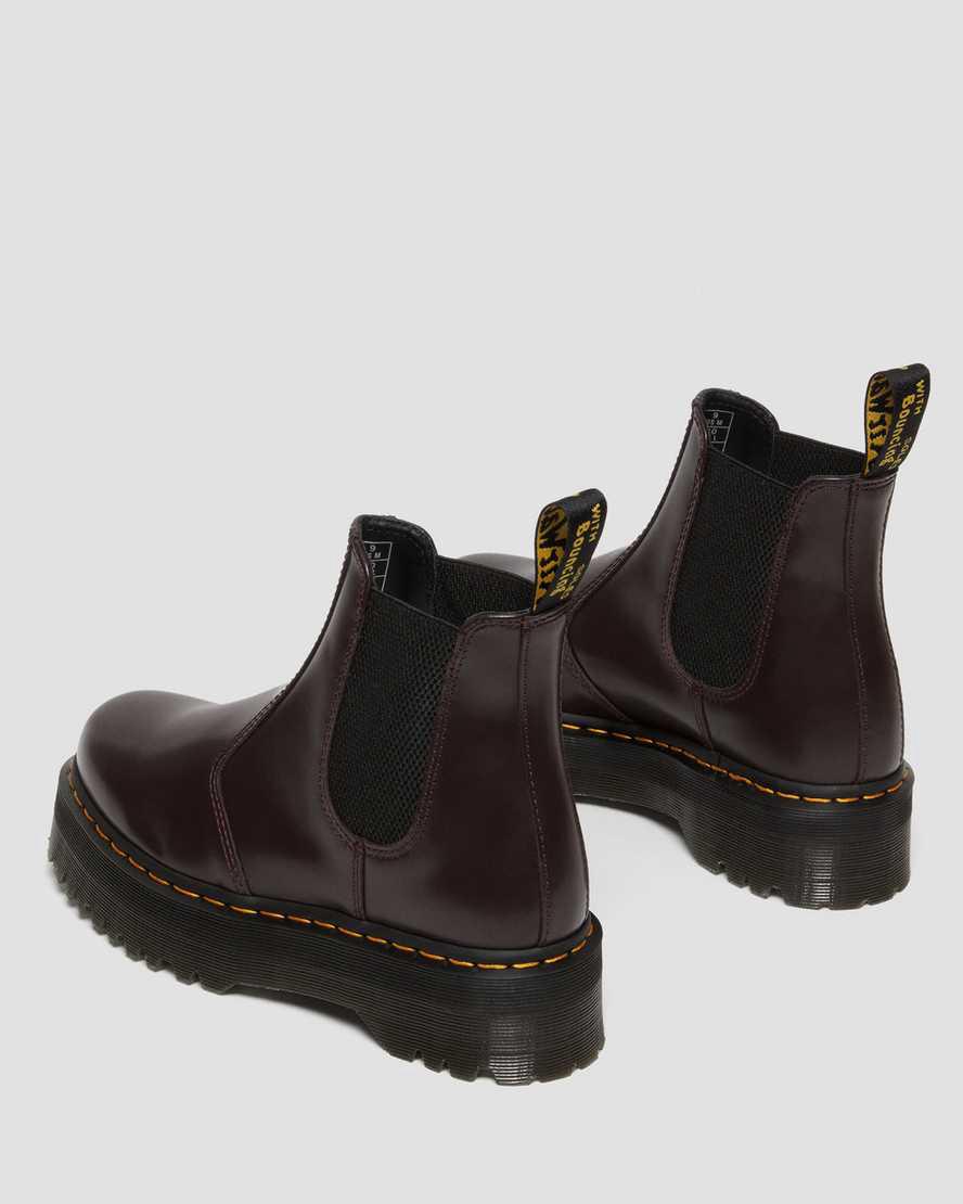 Dr Martens 2976 Smooth Leather Platform Chelsea Miesten Nilkkurit Viininpunainen  Suomi |  2365GFJTR