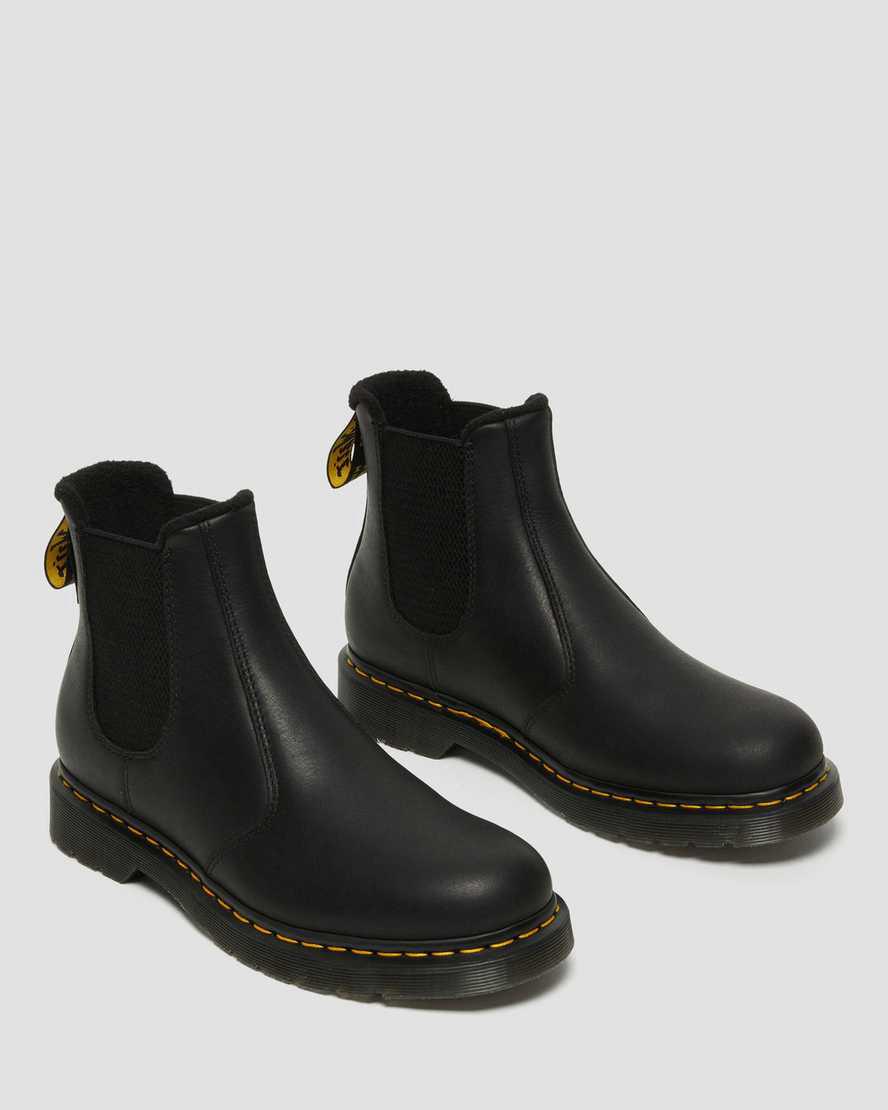 Dr Martens 2976 Warmwair Leather Chelsea Miesten Originals Boots Mustat  Suomi |  2950BZEKT