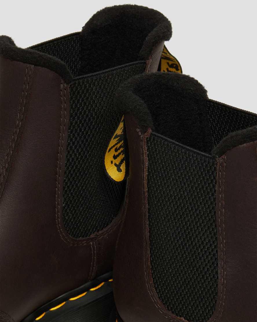 Dr Martens 2976 Warmwair Leather Miesten Chelsea Saappaat Tummanruskea  Suomi |  2407KPLYV