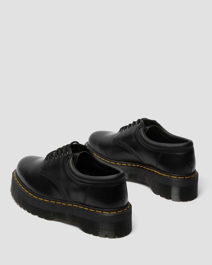 Dr Martens 8053 Leather Platform Naisten Vapaa-ajan Saappaat Mustat  Suomi |  3280RXHOF