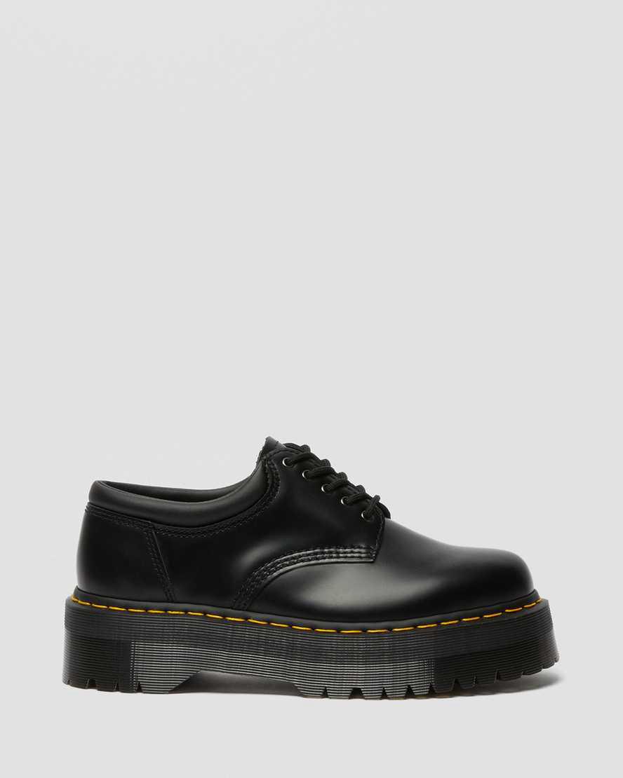 Dr Martens 8053 Leather Platform Naisten Vapaa-ajan Saappaat Mustat  Suomi |  3280RXHOF