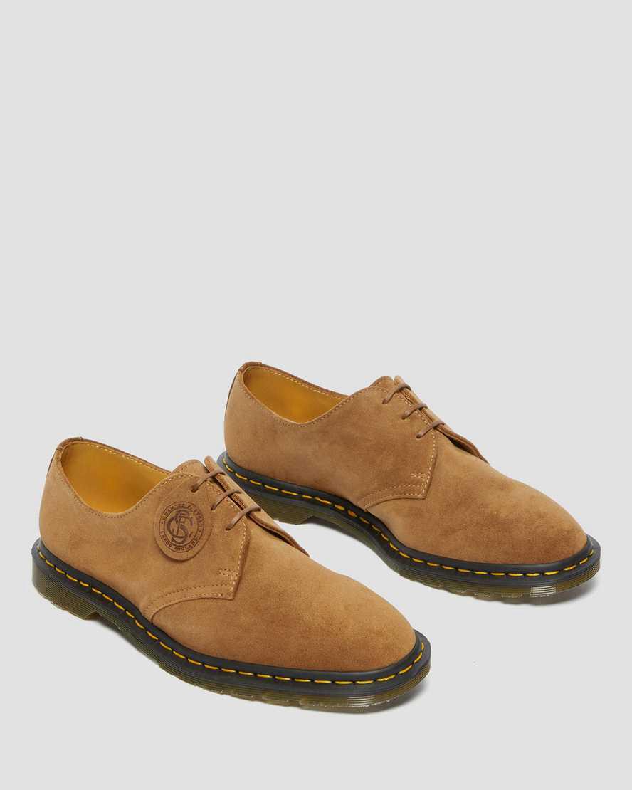 Dr Martens Archie II Made in England Suede Miesten Oxford Kengät Tummanruskea  Suomi |  9087ZFMIX