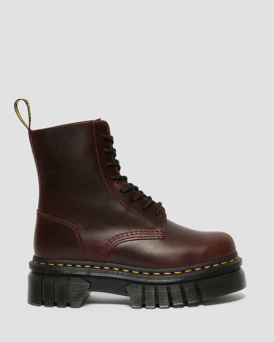 Dr Martens Audrick Brando Leather Lace Up Naisten Platform Saappaat Ruskea  Suomi |  0934FHLRP