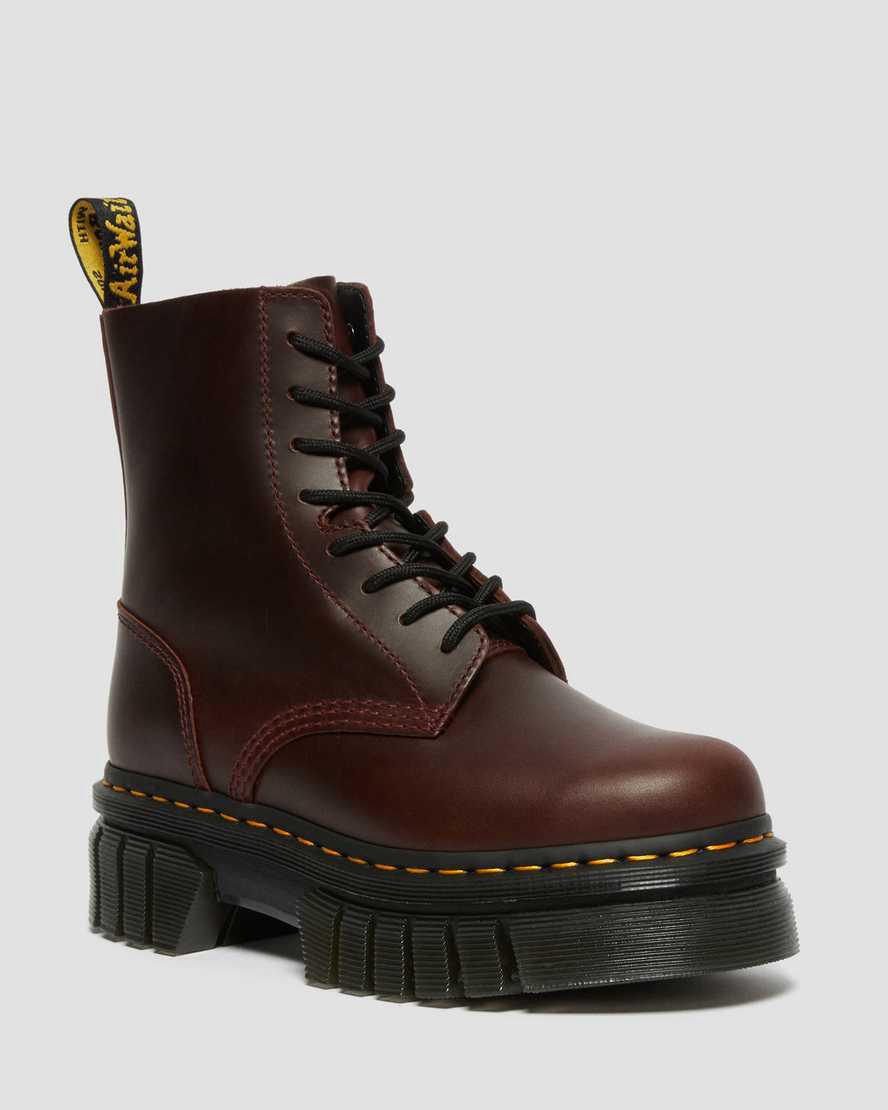 Dr Martens Audrick Brando Leather Lace Up Naisten Platform Saappaat Ruskea  Suomi |  0934FHLRP