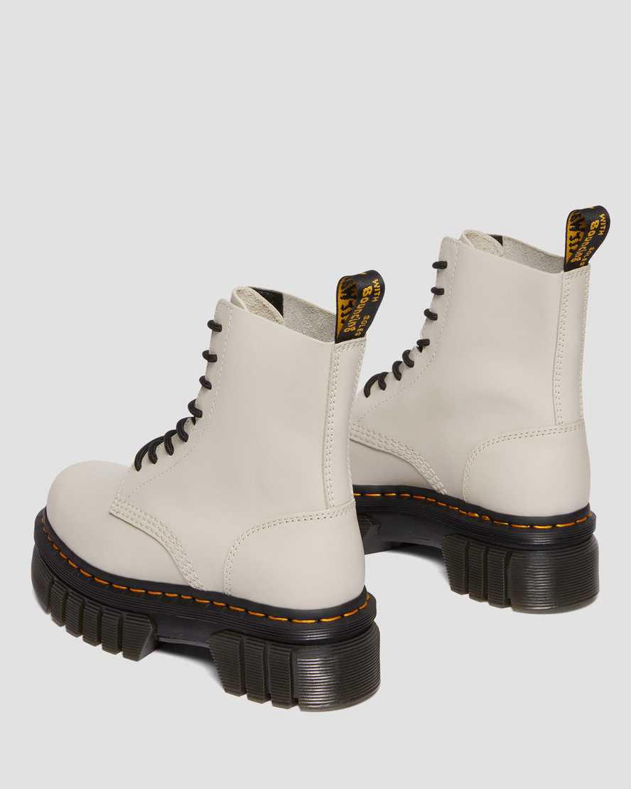 Dr Martens Audrick Nappa Leather Ankle Naisten Platform Saappaat Harmaat  Suomi |  9768JUKIY