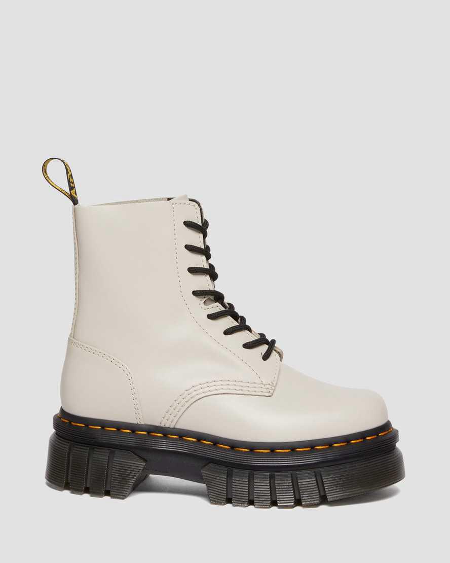 Dr Martens Audrick Nappa Leather Ankle Naisten Platform Saappaat Harmaat  Suomi |  9768JUKIY