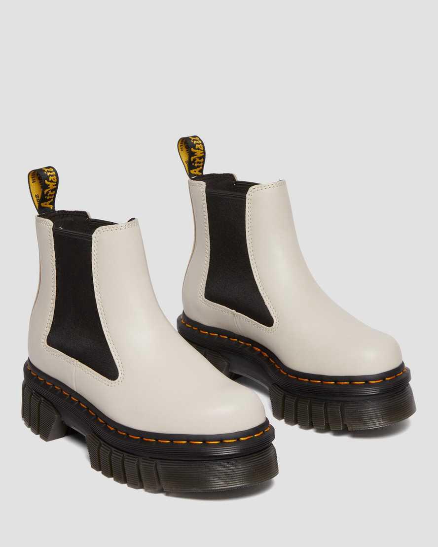 Dr Martens Audrick Nappa Leather Chelsea Miesten Platform Saappaat Harmaat  Suomi |  0971DHNVJ